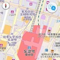 JAPAN MAP、韓国語（ハングル）表示