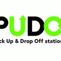「PUDO」（Pick Up & Drop Off station）ロゴ