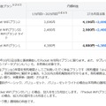 本特典適用による月額料金の例