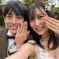白間美瑠、『私たち結婚しました』で永田崇人と夫婦に　ウェディングドレス姿も披露