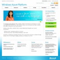 「Windows Azure Platform」サイト（画像）