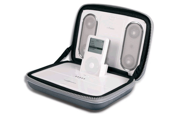 バッグ一体型iPod用スピーカー「i-Fusion」
