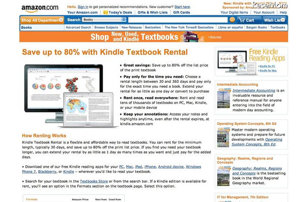 Kindle Textbook Rental