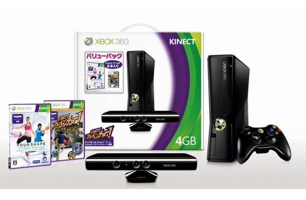 Xbox360 4GB + Kinect バリューパック  