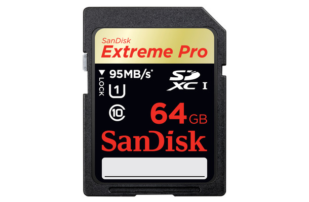 「サンディスク・エクストリーム・プロ・SDXC・UHS-Iカード」64GB