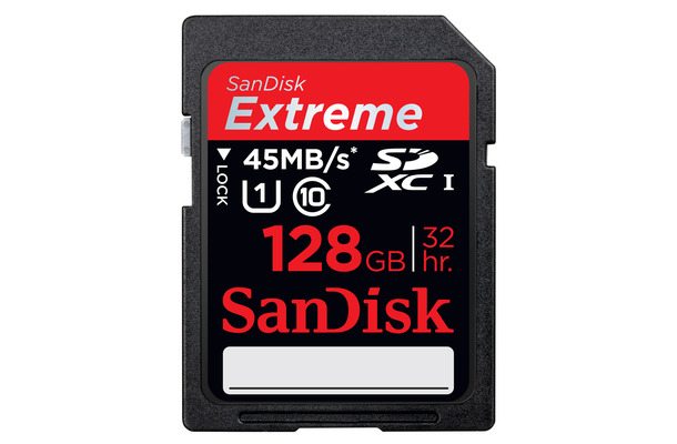 サンディスク・エクストリーム・SDXC・UHS-Iカード 128GB