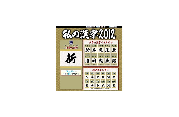 私の漢字2012……ワンクリックで1年を振り返り
