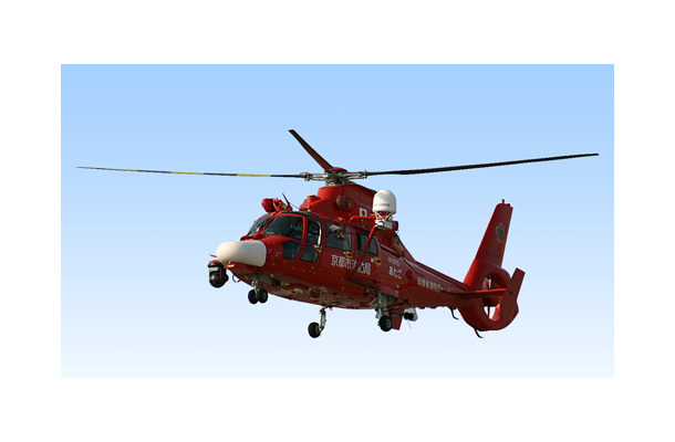 ヘリサットシステムを実装した消防庁ヘリコプター