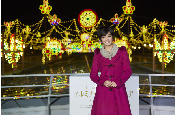 中部国際空港のイルミネーション点灯式に出席した剛力彩芽