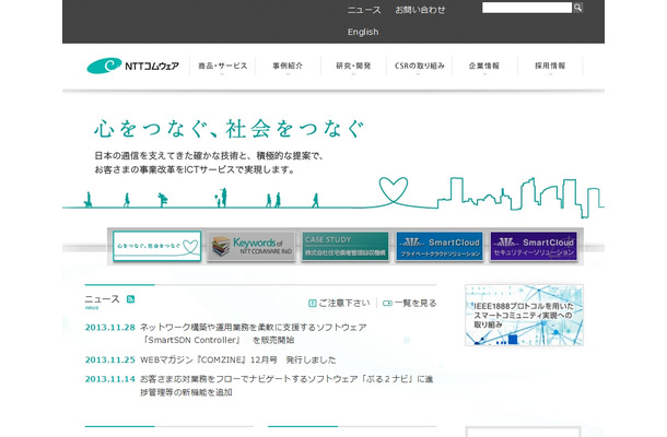 「NTTコムウェア」サイト