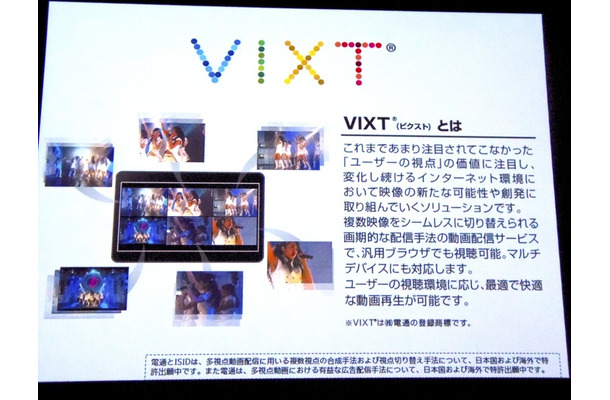 新しい映像の価値を創出する多視点動画視聴ソリューション「VIXT」。電通と電通国際情報サービスによる共同開発だ。