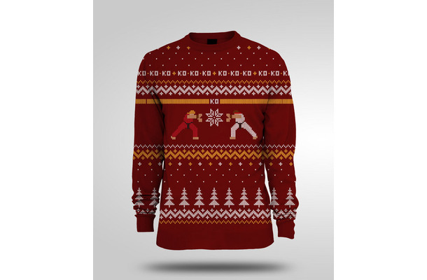 『ストリートファイター』のクリスマスセーターが海外通販サイトで登場、この冬はクリスマス波動拳？