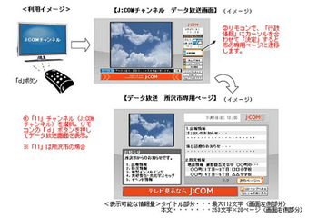 J：COM、埼玉県所沢市に自治体向けデータ放送サービスを導入 画像