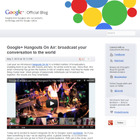 Googleがハングアウトの新機能「Hangouts On Air」を公開、YouTubeで視聴可能に 画像
