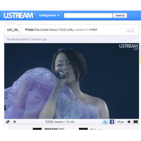 宇多田ヒカルコンサートUstream中継、同時視聴者数で世界記録達成 画像