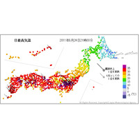 熊谷で39.8度を記録、6月の国内最高気温を更新 画像