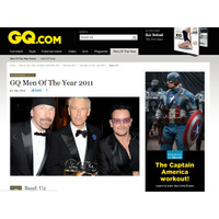 U2、GQメン・オブ・ザ・イヤーで受賞 画像