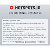 Twitterがソーシャルメディア分析の「Hotspots.Io」を買収 画像