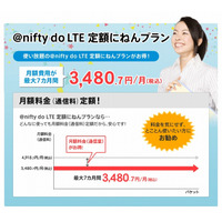 ニフティ、ドコモXiエリア対応の高速モバイル通信「＠nifty do LTE」提供開始 画像