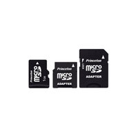 プリンストン、SDメモリーカード/miniSDカード変換アダプタ付属のmicroSDカード2GBモデル 画像