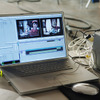 PowerBook G4の17インチ画面で編集チェックの画像