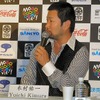 ワケあり中年カップルの男・西岡佑二役の木村祐一。撮影中のエピソードを披露し、記者団を何度も笑わせていた。の画像