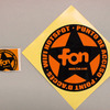FONステッカー。大小2枚入り。スポットを開放する場合、どこに貼るか工夫のしどころ。の画像