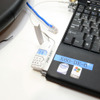 体験コーナーのノートPCに装着されているWiMAX通信端末の画像