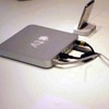 Apple TV。この日のデモではオプティカルオーディオアウトとHDMIを混在させた形となっていたの画像