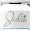Juliaロゴをスワロフスキーのラインストーンで装飾しているの画像