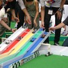 予選スタート風景。タイミングのとりかたもあるが、スタートですでにこれだけの差がでてしまうの画像