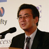 事業内容を説明するオープンワイヤレスネットワーク株式会社代表取締役深田浩仁氏の画像