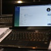 OSはWindows Vistaが入っていた。デモ機は指紋認証ユーザーと通常ユーザーと二つ用意されていたの画像