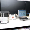 展示では、ホームナースコールシステムHNC601A1を使った介護向けの活用提案も行われていたの画像