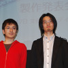 オープニングテーマを担当する神前暁（左）とエンディングテーマを担当するIOSYSのARM（右）。の画像