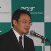 日本エイサー代表取締役社長ボブ・セン氏。今回の発表会は、3月12日（現地時間）にニューヨークで行われた同社のプレスカンファレンスの第2弾として行われた形になり、同社が日本市場にかける意気込みが伝わってくるの画像