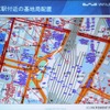 東京駅付近における基地局の設置状況と、その指向性。ほとんどがビルの屋上に設置。同じビルに複数の基地局を設置し、それぞれ違った方向に指向性を向けているの画像
