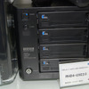 デモ機には容量2TBの外付けHDD「RHD4-UXE2.0」が接続され、録画が行われた。同社の概算では、8チャンネルの同時録画を24時間行った場合に必要なHDDはおよそ1.5TBと想定。2TBあれば、8チャンネルの番組を丸1日分撮り貯めておくことができる計算だの画像