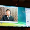 客室のノートPCとビデオ会議：カメラウィンドウをここまで大きくしても画像は粗くならないの画像