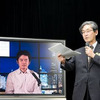 4K超高精細映像による多地点テレビ会議実験の模様の画像