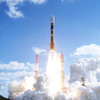 種子島宇宙センターから飛び立つロケット（写真はH-IIAロケット4号機）の画像
