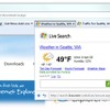 「Web Slice」を使って、シアトルの天気の様子を「お気に入りバー」に登録した例の画像
