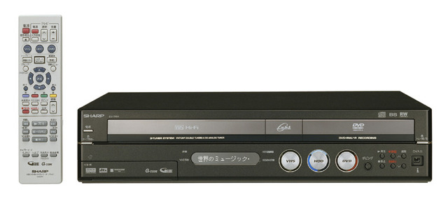 シャープ、約1秒で電源が入るHDD/DVD/VHS一体型レコーダー3機種