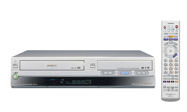 東芝、デジタルハイビジョンチューナー内蔵の薄型VHS一体型HDD&DVDレコーダーなど2機種