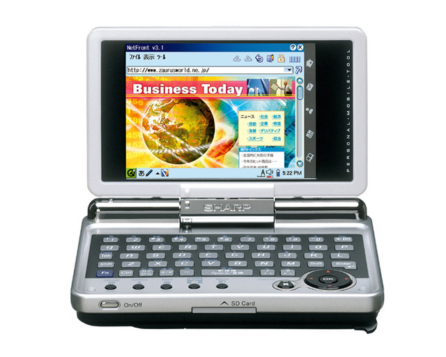 シャープ、英語学習向けコンテンツと6GバイトHDD搭載のモバイルツール「Zaurus SL-C3200」