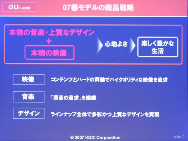 サービスとハードの両面で動画のハイクオリティ化を実現 −auの春モデル