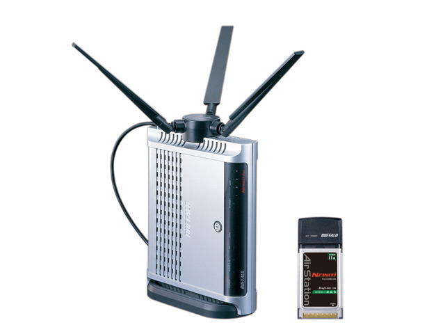 draft IEEE 802.11nとa/b/gが同時利用できるアクセスポイント&CardBus用カード