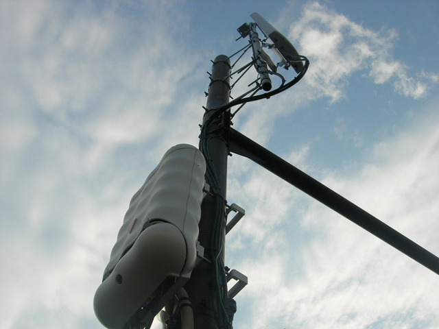 NET＆COM 2007の会場にWiMAX基地局が出現！