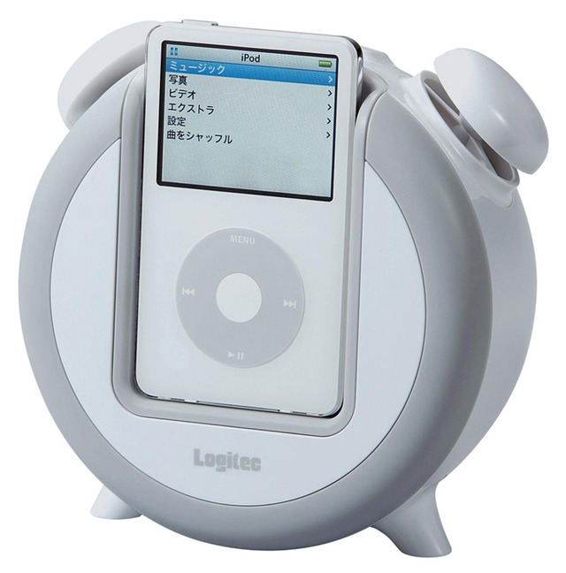 iPodが目覚ましに！　ロジテック、Dock接続のサウンドシステム
