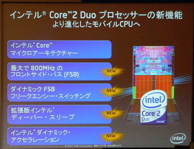 インテル、新モバイルプロセッサー2種と対応チップセットを発表